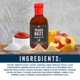 PS Seasoning Peach Buzz Bourbon BBQ Sauce - All-Purpose Sauce for Glazing, Marinating, Basting, and Dipping - Great for Ribs, Pork Chops, Chicken