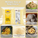 Rani Sooji Coarse (Farina, Suji, Rava, Rawa, Wheat Semolina) Flour 32oz (2lbs) 908g ~ All Natural | Vegan | NON-GMO | Indian Origin