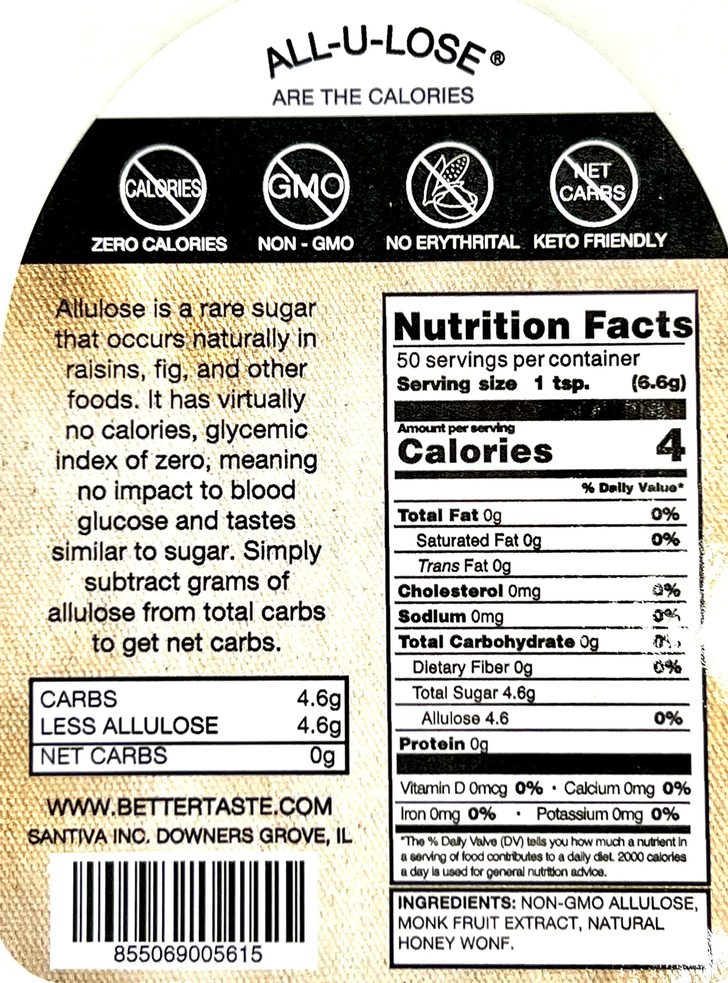 BetterTaste Natural Maple & Honey Flavored Allulose Syrup, 11.75-Ounce Bottle of Each Combo Pack, Zero Calorie Sugar Substitute, Non-GMO