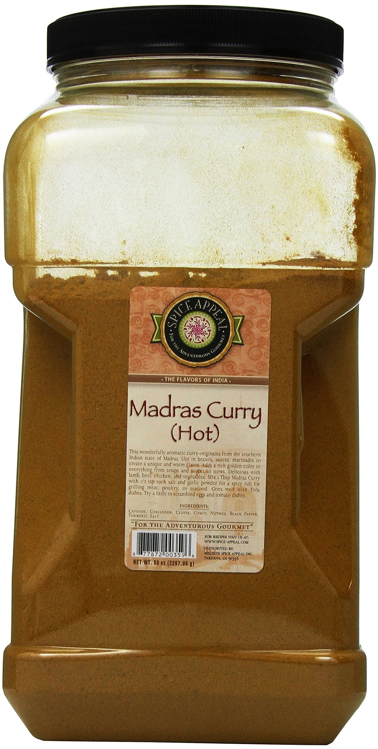 Spice Appeal Madras Curry (hot), 5 lbs