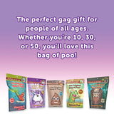 The Original Bag of Poo®, Unicorn Poo (Grape Flavor Cotton Candy) Novelty Poop Gag Gift. Free sticker inside.
