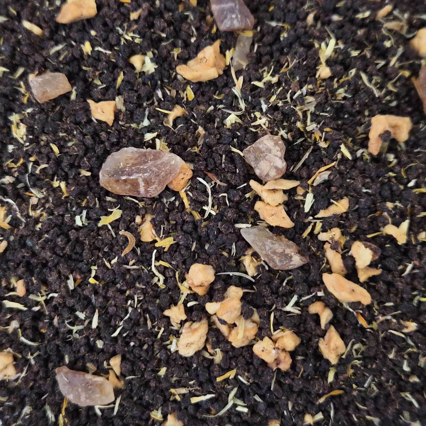 Spilled Tea | Banana Banane Brûlée | Brûléed Banana Flavored Malty Assam CTC Black Tea with Amber Rock Sugar | Best Made with Chai/British/Royal Milk