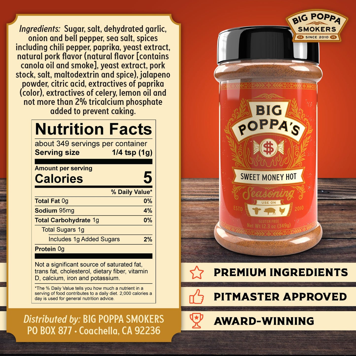 Big Poppa’s Sweet Heat Flavor Seasoning Bundle - Championship BBQ Rub Set for Beef, Chicken, Pork & Seafood - Bold, Balanced Sweet-Heat Flavor for