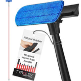 Tyroler Professional Window Squeegee for Home,1 ft-12.5 ft Long Squeegee for Window Cleaning, 2-in-1 Window Cleaning Squeegee Kit, Indoor & Outdoor