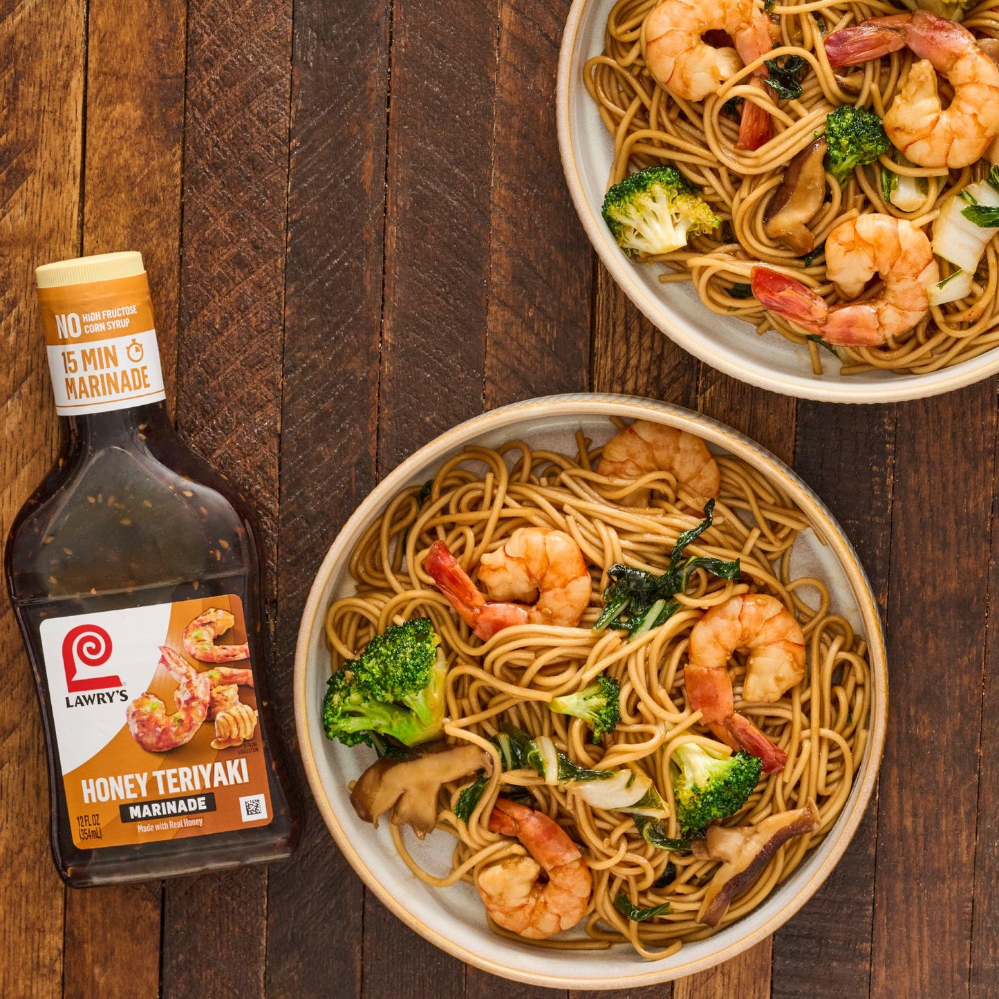 Lawry's Marinade, Honey Teriyaki, 15 Minute Marinade, No High Fructose Corn Syrup, Made with Honey, Soy Sauce, and Garlic, Great with Chicken, Shrimp