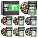 Tiesta Tea - 7 Green Teas Dry Flight Sampler, Loose Leaf, Medium Caffeine Hot & Iced Tea, Premium Green Tea Blends, 7 Resealable Sample Pouches