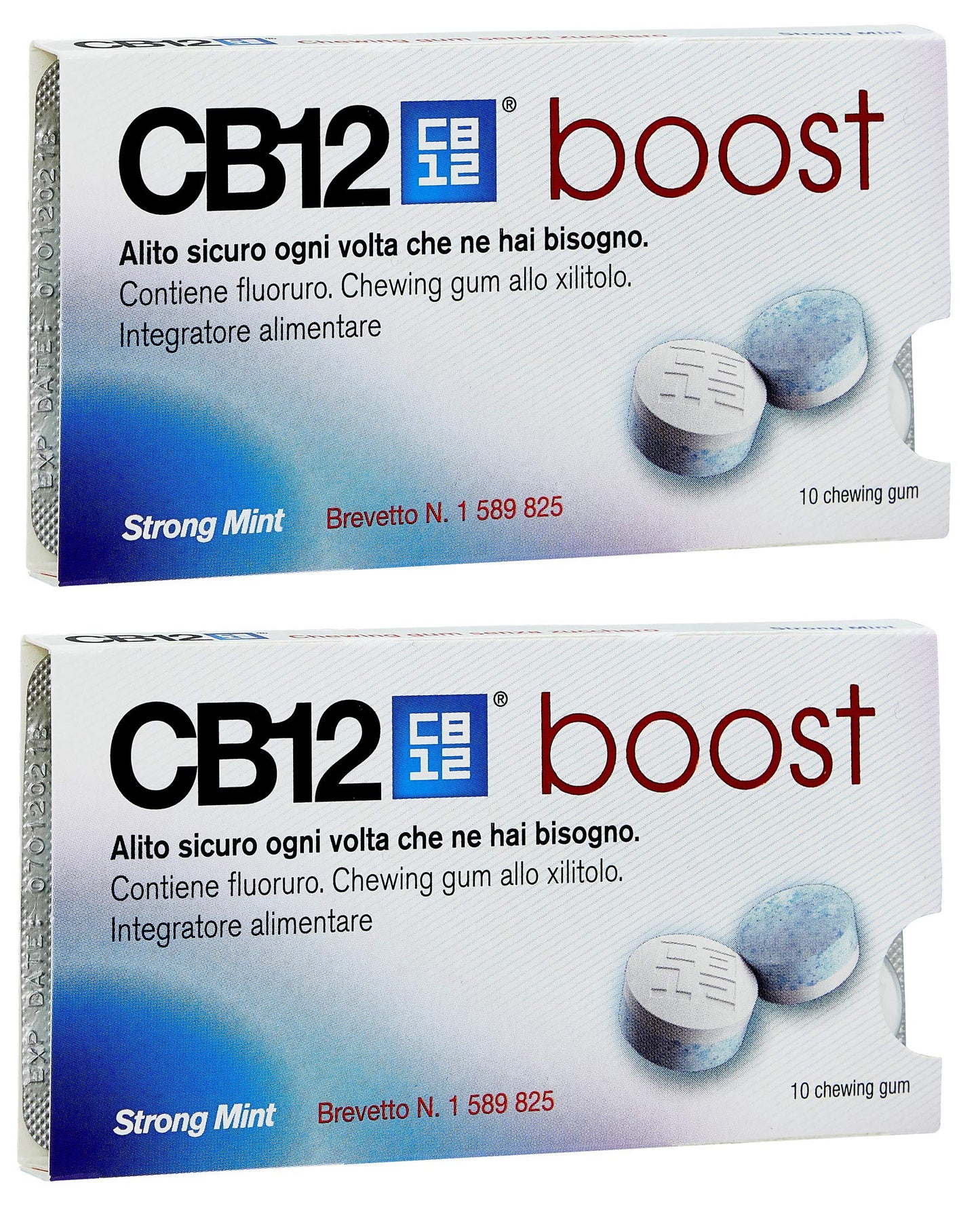 CB12 Boost Sugar Free Gum - Strong Mint (2 x Packs) by Unknown