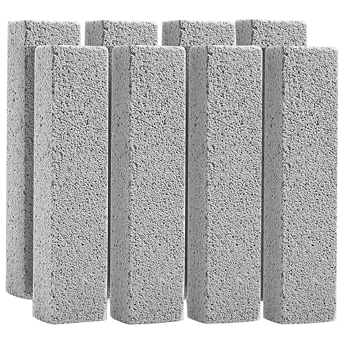 8 Pack Pumice Stone for Toilet Bowl Cleaning, Scouring Stick Remove Toilet Bowl Hard Water Rings, Calcium Buildup and Rust Suitable for Cleaning