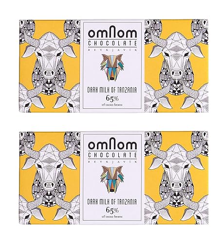 OmNom Milk of Tanzania | 65% Single Origin Tanzania Cacao | Icelandic Bean To Bar Chocolate by OMNOM CHOCOLATE REYKJAVIK | 2 x 60g Bar