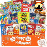 Halloween Snack Box with Candy, Cookies, Bars, Snacks and Toys (45 Count) - Fun Halloween Care Package for College Students, Kids & Teens, Trick or