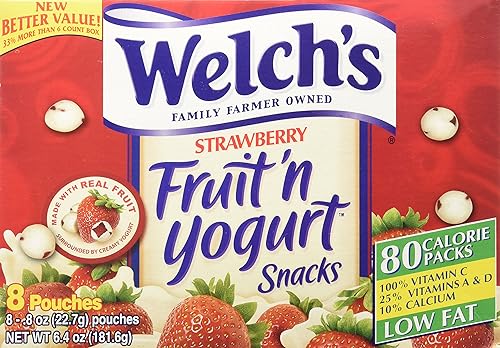 Welch's Strawberry Fruit'n Yogurt Snacks 8 Pouches