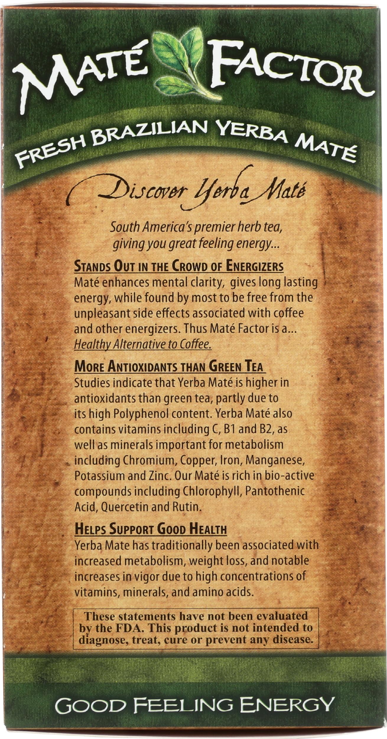 THE MATE FACTOR Dark Roast Yerba Mate Teabags, 20 CT