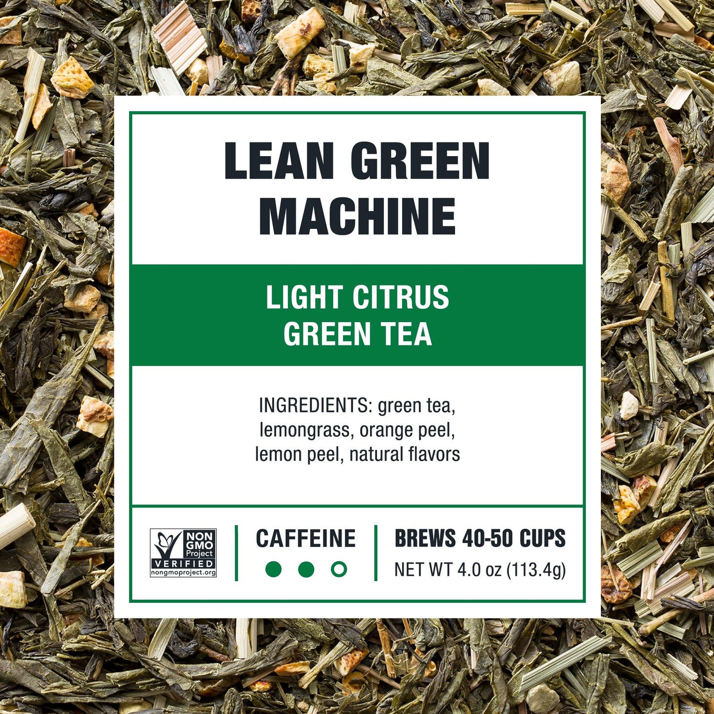Tiesta Tea - Lean Green Machine, Loose Leaf, Light Citrus Green Tea, Premium Loose Leaf Blend, Medium Caffeinated, Brews Up to 50 Cups, 4 Ounce
