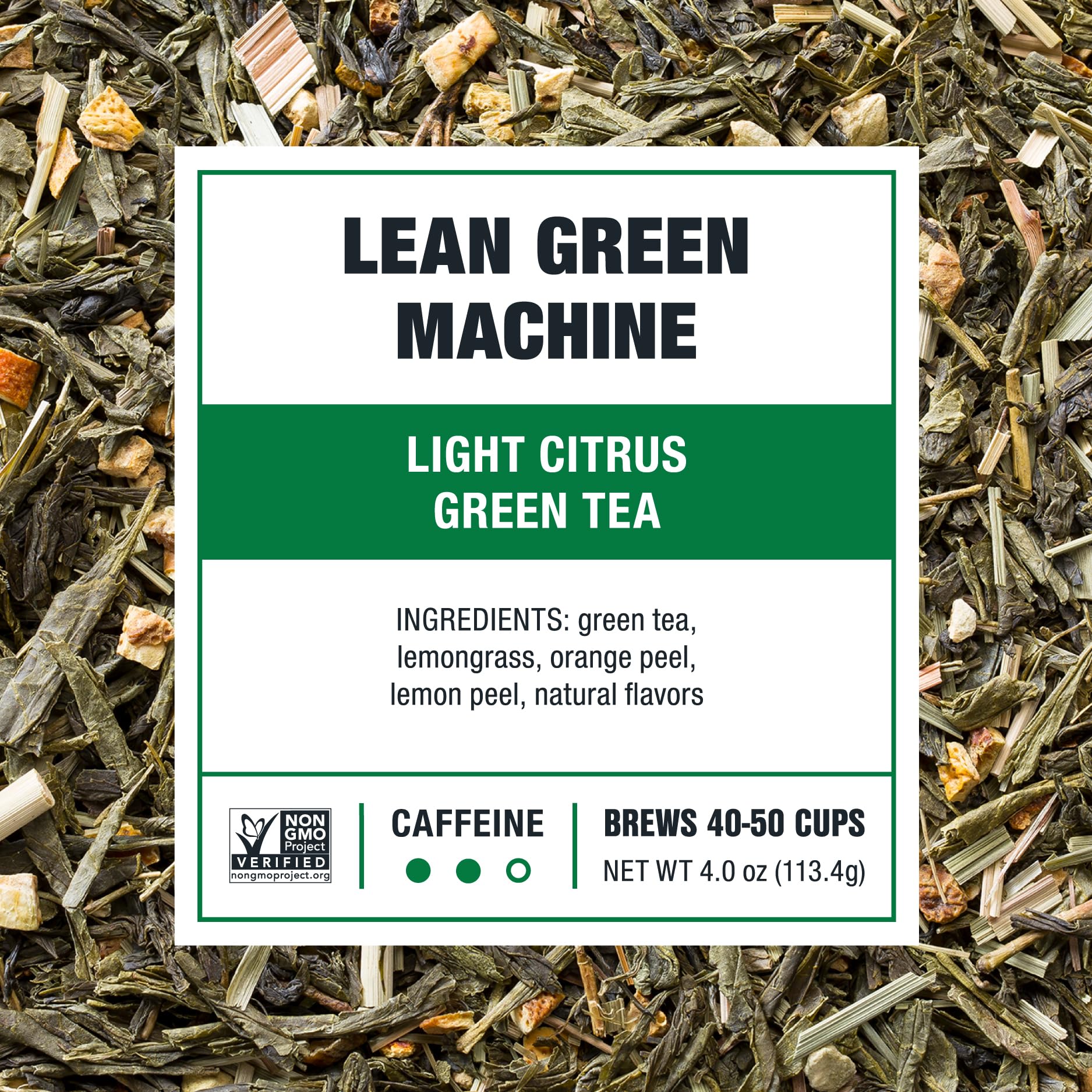 Tiesta Tea - Lean Green Machine, Loose Leaf, Light Citrus Green Tea, Premium Loose Leaf Blend, Medium Caffeinated, Brews Up to 50 Cups, 4 Ounce