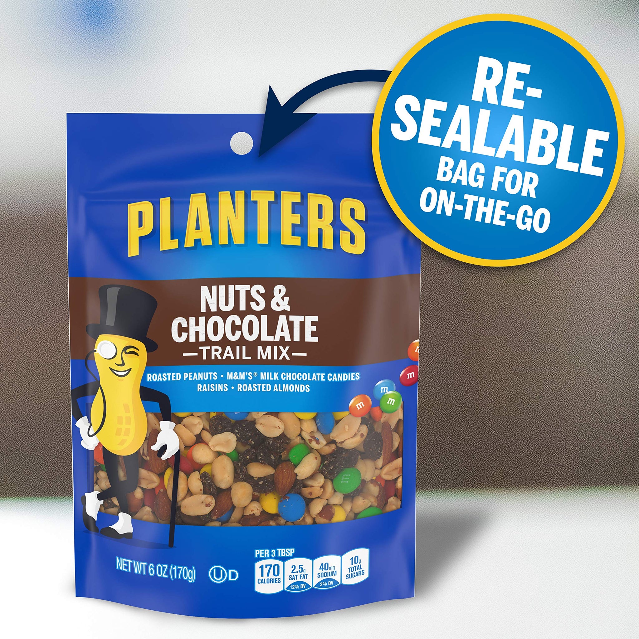 Planters Nuts & Chocolate M&M's Trail Mix (6 oz Pouch)