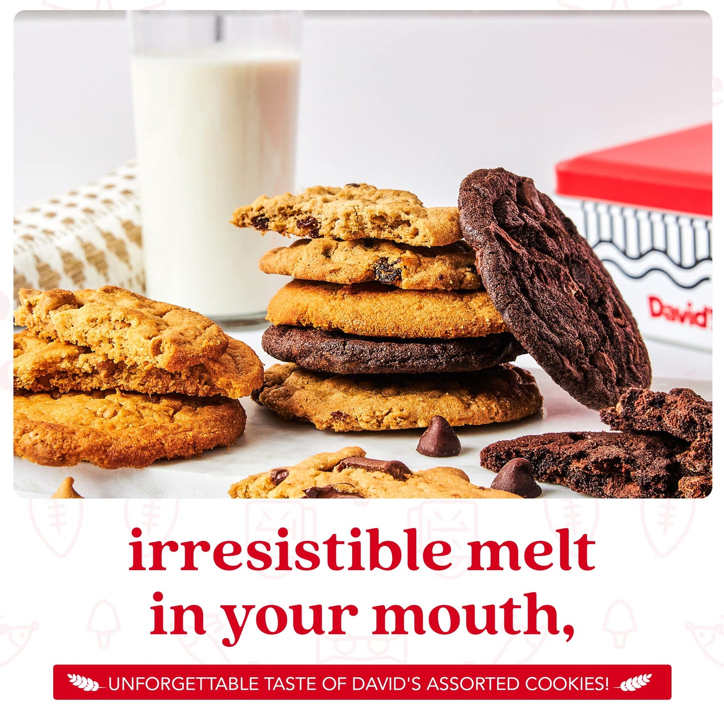 David's Cookies Father's Day Cookie Gift Tin - 2lbs Fresh-Baked Gourmet Assorted Cookies | Classic Flavors from Traditional Recipes | Bakery Dessert