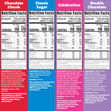My Better Batch, Try Them ALL: Chocolate Chip, Double Chocolate, Sugar, Celebration Cookie Mix Variety Pack, Valenties Day Cookie Mix, Makes 64 Large Cookies, Non GMO, Kosher, 16oz (Pack of 4)