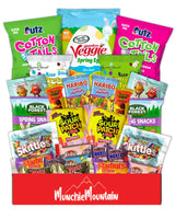Munchie Mountain Limited Edition 40-Count Easter Care Package and Box of Easter Candy for classrooms, friends, family, grandkids, college students