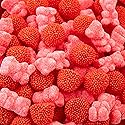 Pink Gummi Bears & Berry Candy Mix | 2-Pound Bag | Sour Tutti-Frutti Bears & Sweet Strawberry Berries | Pink Gummy Candy for Buffets & Dessert