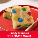 Betty Crocker Fudgy Blondie Bar Mix, with Milk Chocolate M&M'S Minis Chocolate Candies, 16.6 oz