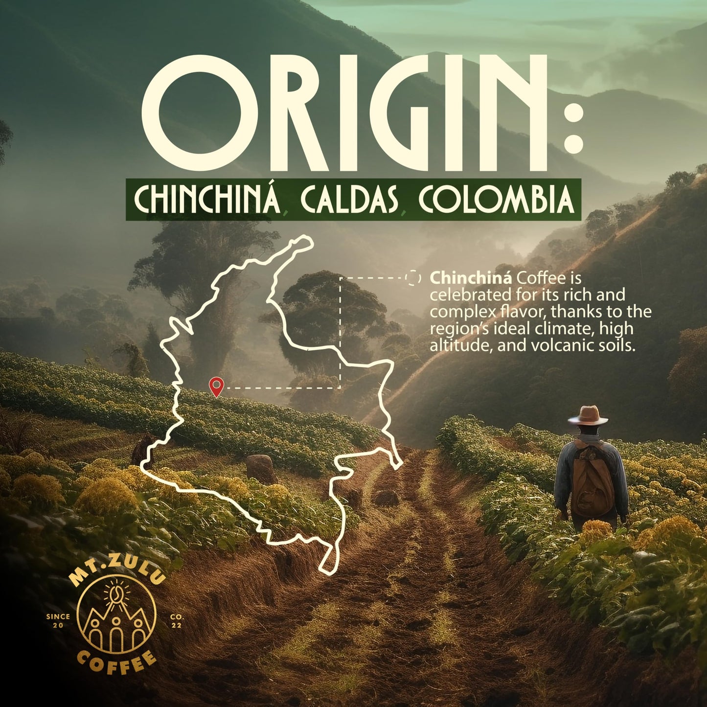 Mt. Zulu Pink Bourbon Beans - Fermented with Strawberry, Cherry & Blackberry | Specialty Colombian Coffee | Fruity Cup | 8.8 oz bag
