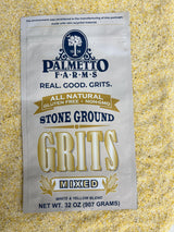 Palmetto Farms Mixed Yellow and White Stone Ground Grits 2 LB - Non-GMO - Just All Natural Corn, No Additives - Naturally Gluten Free, Produced in