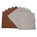 Copper Lane Lint Streak-Free Microfiber Cleaning Cloths, Tan and Copper