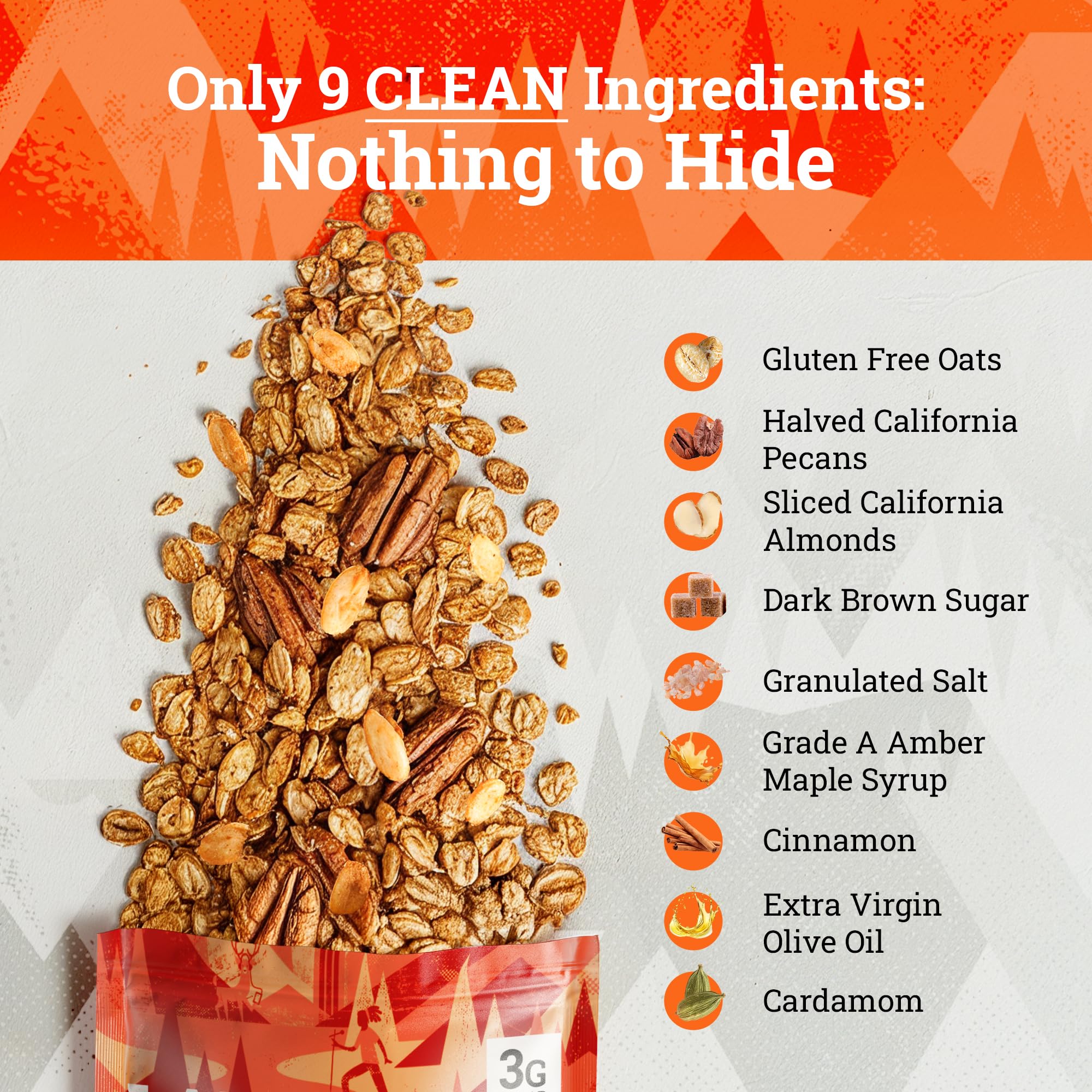 Ladera Almond Pecan Granola - Low Sugar Artisanal Breakfast Cereal, Gluten Free & Vegan, Honest Ingredients, 11 OZ