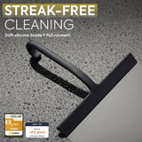 GÜTEWERK Shower Squeegee for Glass Doors - Bathroom Squeegee for Shower Glass & Tile Walls, Streak-Free & No-Squeak Silicone Blade, Stainless Steel