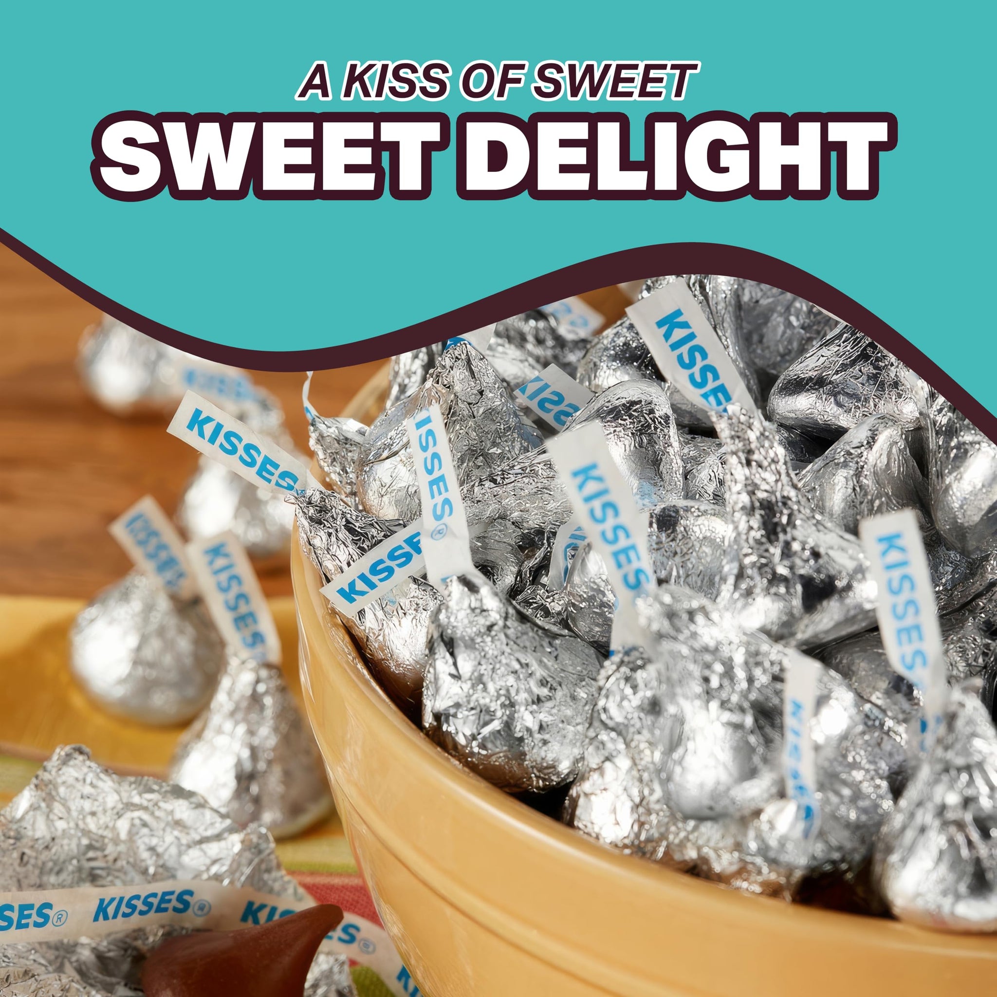 Hershys Kisses Silver Foiled Classic Milk Chocolate - 4 Pounds approx 400 pieces of Chocolate Candy Individually Wrapped - Ideal for Snacking