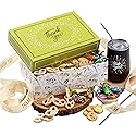 Broadway Basketeers Thank You Chocolate and Sweets Gift Box with a large 16oz. Insulated Thank You Gift Mug Express Your Wishes with This Fun Filled