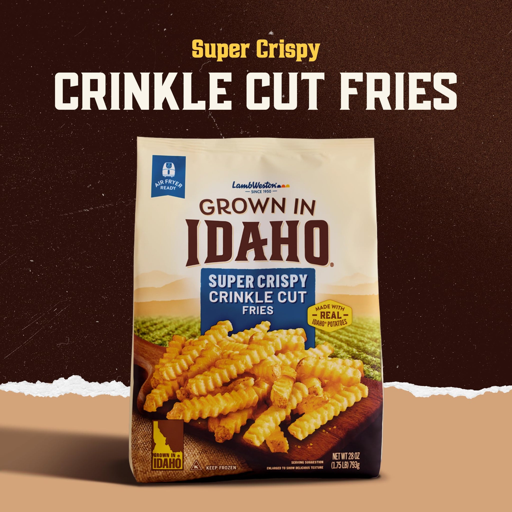 Grown in Idaho Super Crispy Crinkle Cut Fries, 28 oz (Frozen)