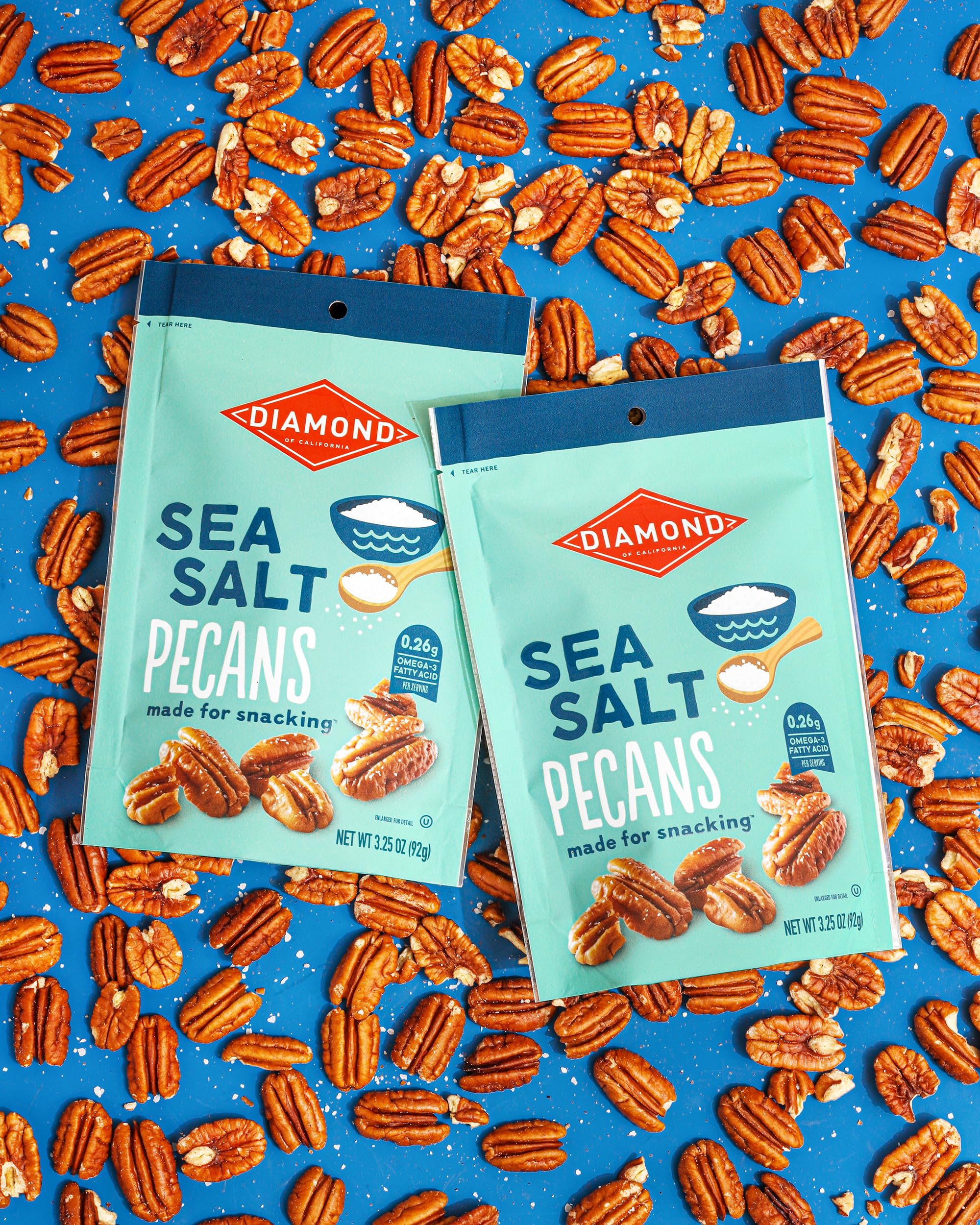 Diamond of California Sea Salt Pecans Made for Snacking, 3.25 oz.