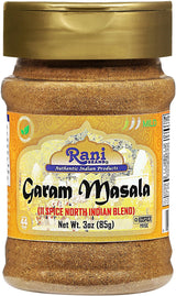 Rani Garam Masala Indian 11-Spice Blend 3oz (85g) PET Jar ~ All Natural, Salt-Free | Vegan | No Colors | Gluten Friendly | NON-GMO | Kosher | Indian
