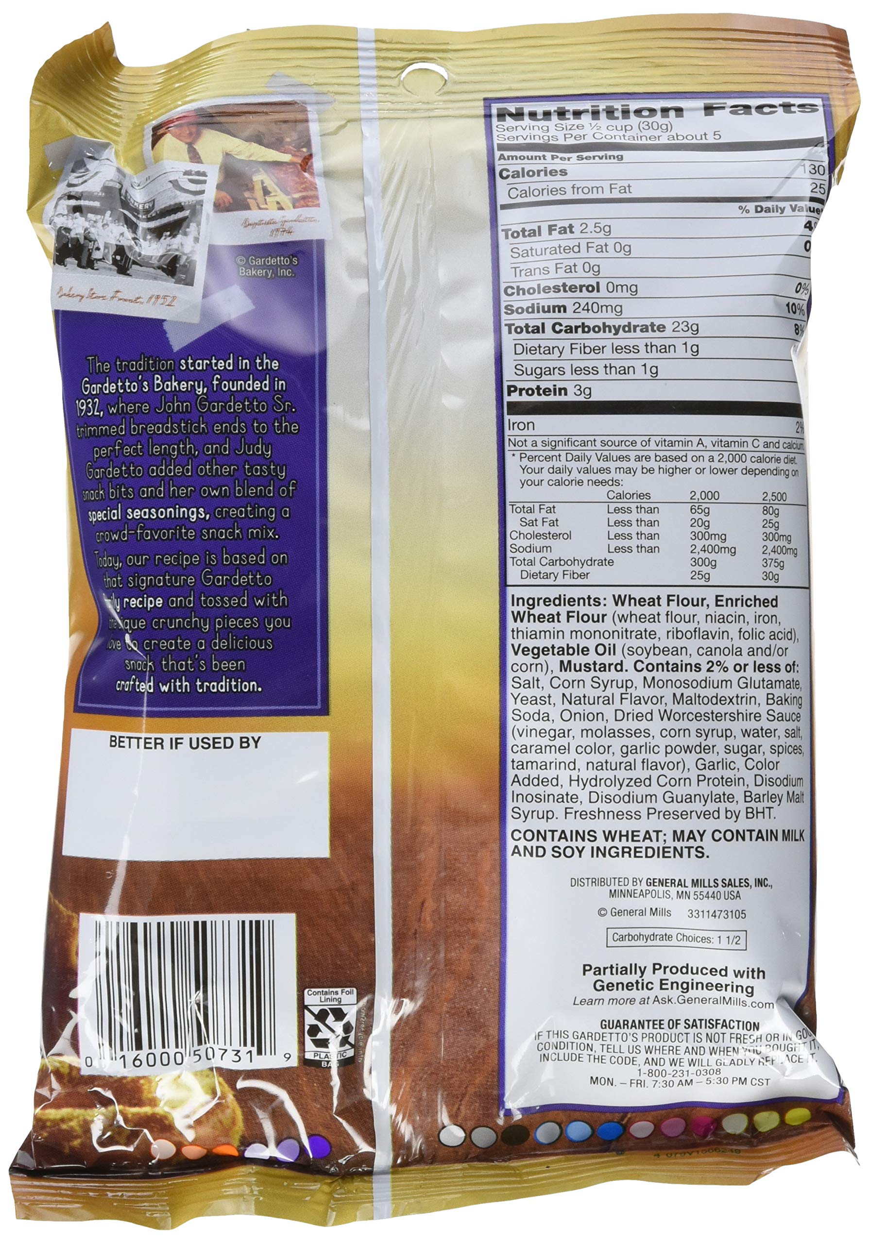 Gardetto's Rye Chips, Deli Style Mustard, 5.5 Oz (Pack of 7)