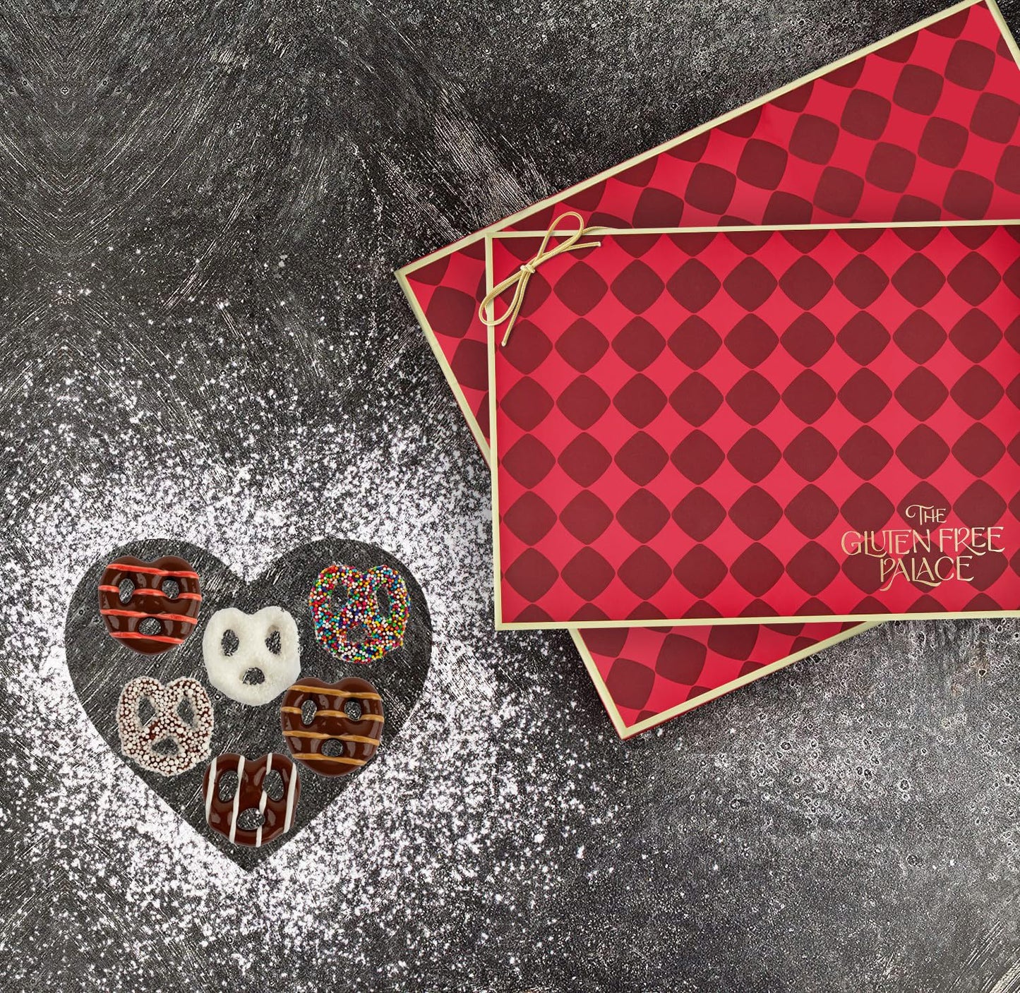 Gluten Free Palace Gift Box - Gourmet Gluten Free Father's Day Chocolate Covered Pretzels - Sweet & Salty Crunchy Treat Basket for Congratulation