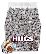 Hugs Bulk Candy 200 Pieces - Bulk Kisses Hugs Candy Individually Wrapped in Silver Foils - Milk Chocolate Candy for Party Favors, Wedding Favors