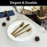 Lillian Tablesettings Premium Quality Heavyweight 10.25 inch Plastic Plates China Like, Wedding and Party Dinnerware Plastic Plates White Pearl - 30