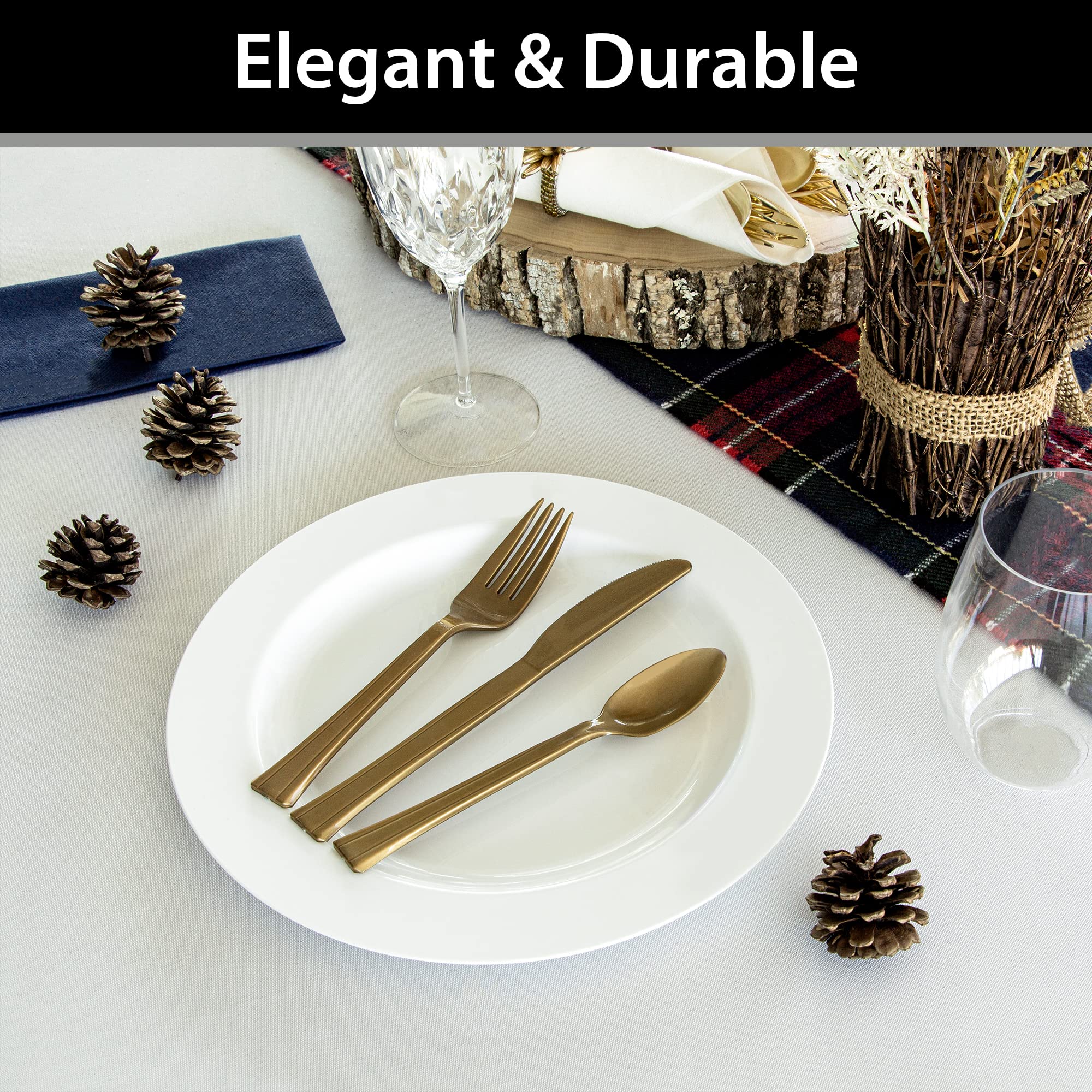Lillian Tablesettings Premium Quality Heavyweight 10.25 inch Plastic Plates China Like, Wedding and Party Dinnerware Plastic Plates White Pearl - 30