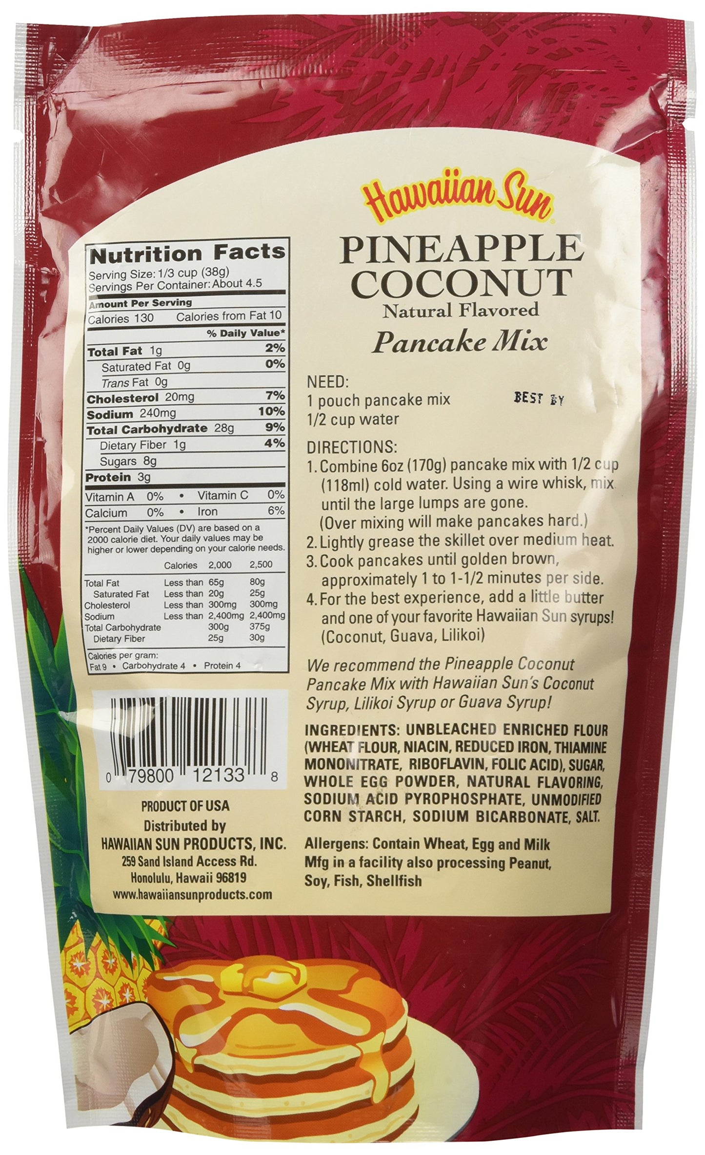 Hawaiian Pineapple Coconut Pancake Mix From Hawaii by Hawaiian Sun