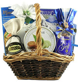 Gift Basket Village - Grand Hanukkah Celebration Gourmet Gift Basket: Cocoa, Cookies, Chocolates, and More, Perfect for the Festival of Lights