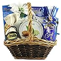 Gift Basket Village - Grand Hanukkah Celebration Gourmet Gift Basket: Cocoa, Cookies, Chocolates, and More, Perfect for the Festival of Lights