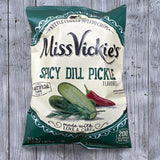 Miss Vickie's Spicy Dill Pickle Kettle Cooked Potato Chips, 1.375 Ounce (Pack of 64)