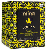 Mina Louiza, Organic Moroccan Lemon Verbena Tea, Organic Herbal Tea Bags, 15 Biodegradable Sachets, Refreshing Lemon Tea, Caffeine Free, Moroccan