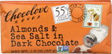 Chocolove Chocolate Bar, Almonds & Sea Salt in Dark Chocolate, 1.3 Ounce (Pack of 12)
