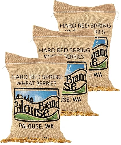 Palouse Brand Certified Glyphosate Residue Free Hard Red Spring Wheat Berries | 15 LBS | Family Farmed in Washington State | Sproutable | Non-GMO