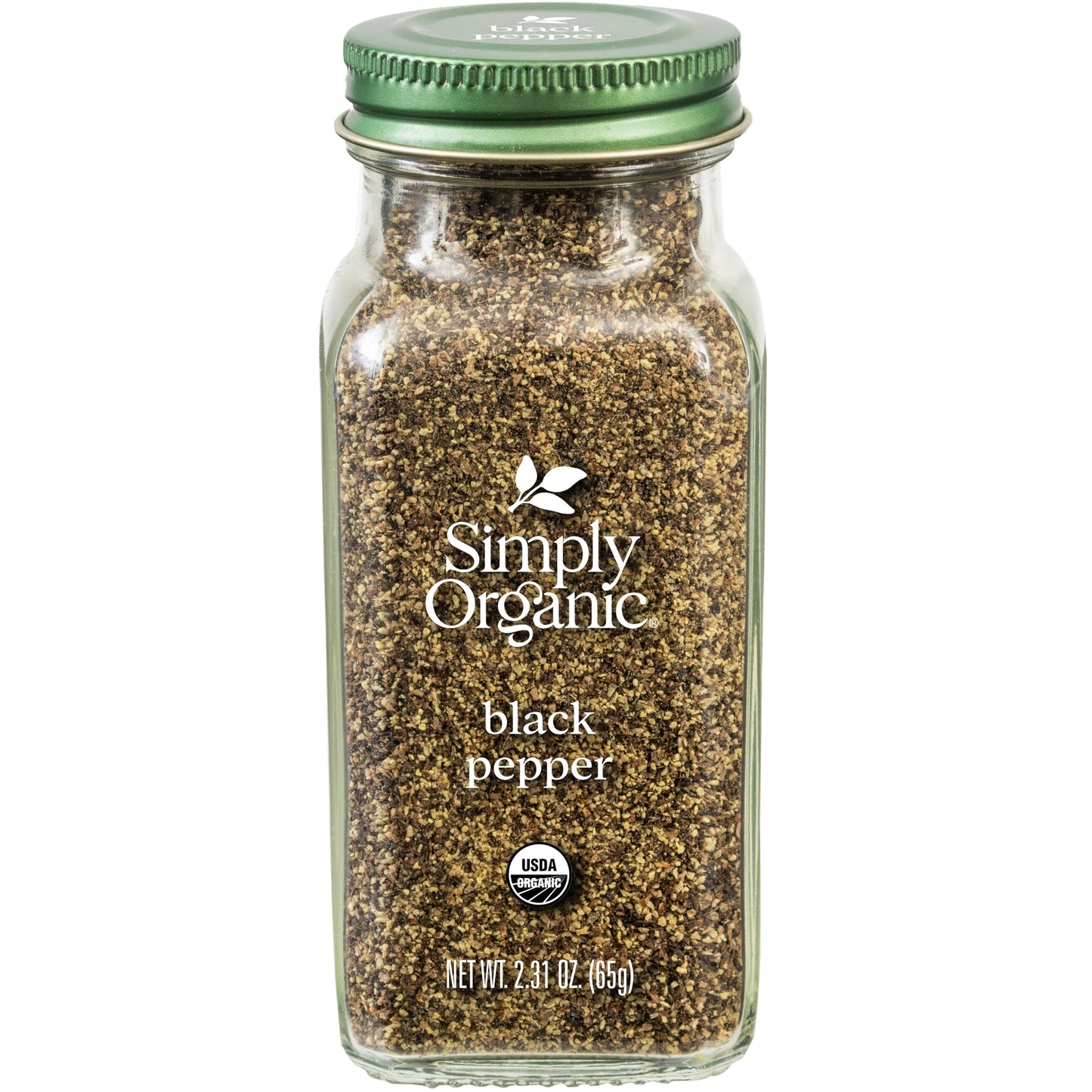 Simply Organic Ground Black Pepper, 2.31-Ounce Jar, Medium Ground Pepper, Certified Organic, Kosher, Potent Pepper Taste