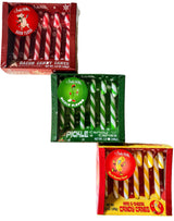 Archie McPhee Dill Pickle, Mac and Cheese, and Bacon Christmas Candy Canes - Stocking Stuffers - Funny Novelty Weird Candy - Prank, Gag, Joke, White