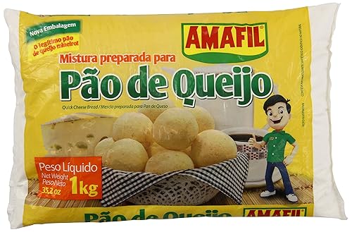 Amafil Bread Mix Pao de Queijo Pan De Queso, 1kg GLUTEN FREE, cheese, 35.2 Ounce - Set of 2, 2.2 Pound (Set of 2)