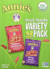 Annie's Homegrown Homegrown Fruit Snacks Variety Pack Net Wt (42 Pack 0.8 Oz Net Wt 34 Oz )